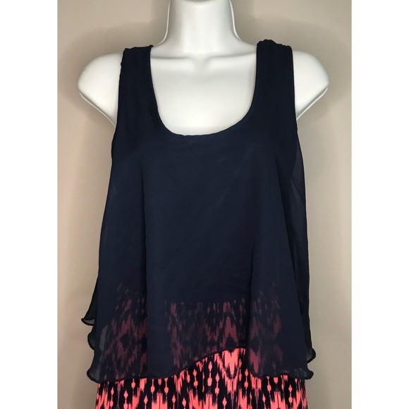 RUE 21 Dark Blue Pink Dress - Picture 3 of 7
